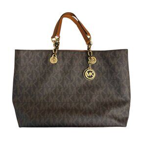 Michael Kors Cynthia Monogram Tote Bag- Pre-Owned